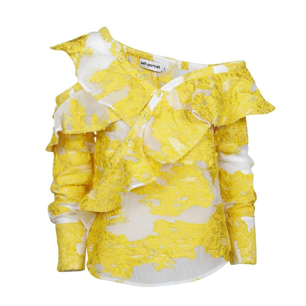 Self-portrait fil coupe frill top